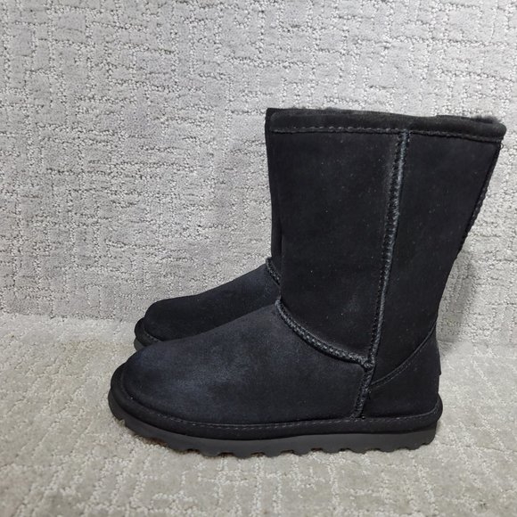 Bearpaw Emma Short Women's Size US 6 Black Suede Round Toe Mid-Calf Snow Boots. - Picture 6 of 10